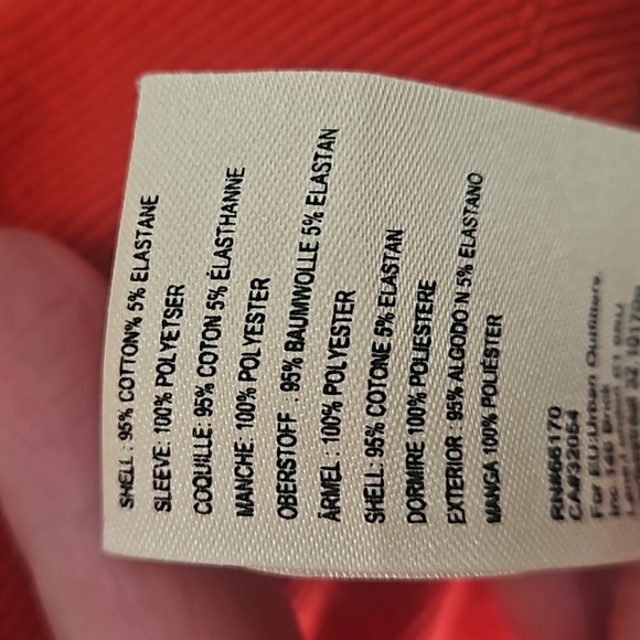 Anthropologie Maeve Lace Crochet Sleeve Ribbed Top Women’s Size S, Dark Orange - Picture 4 of 6